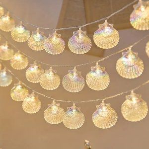 Seashells Fairy Lights - USB Powered with 20 LED Seashell - 9.8ft